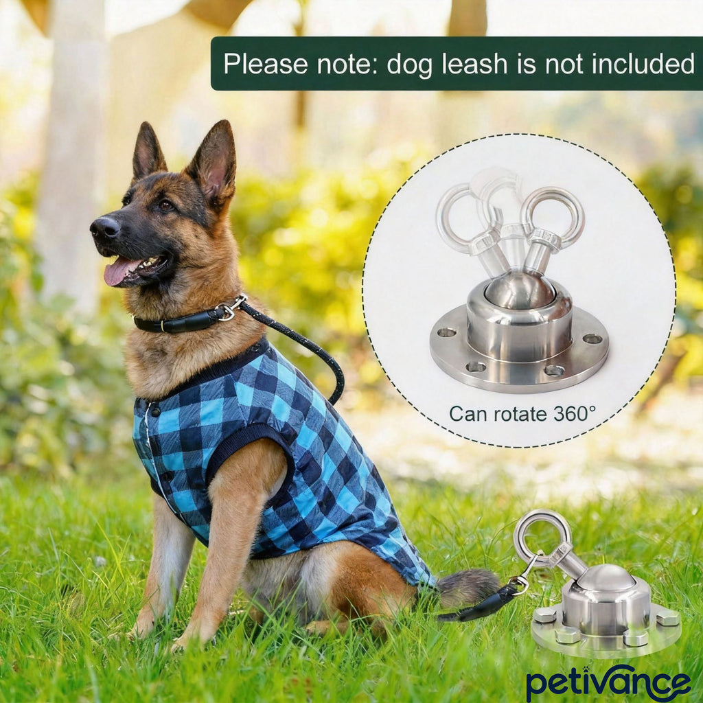 Outdoor Secure Dog Tie-Out Cable System