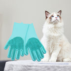 Pet Bathing Gloves Silicone Grooming Brush for Cats Dogs