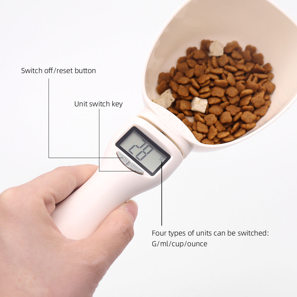 Pet Food Measuring Scoop with Digital Scale
