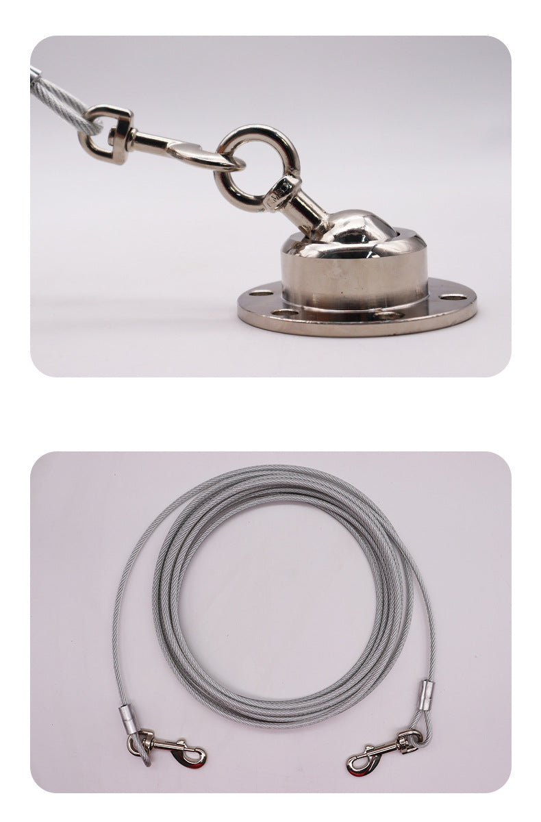 Outdoor Secure Dog Tie-Out Cable System