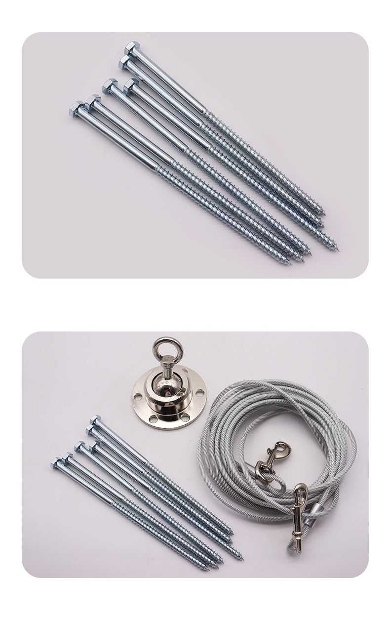 Outdoor Secure Dog Tie-Out Cable System