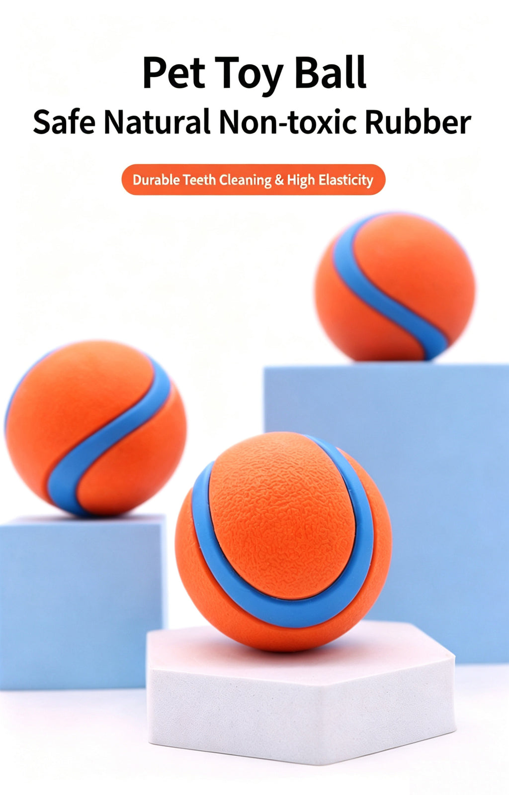 Durable High-Bounce Solid Dog Ball Toy