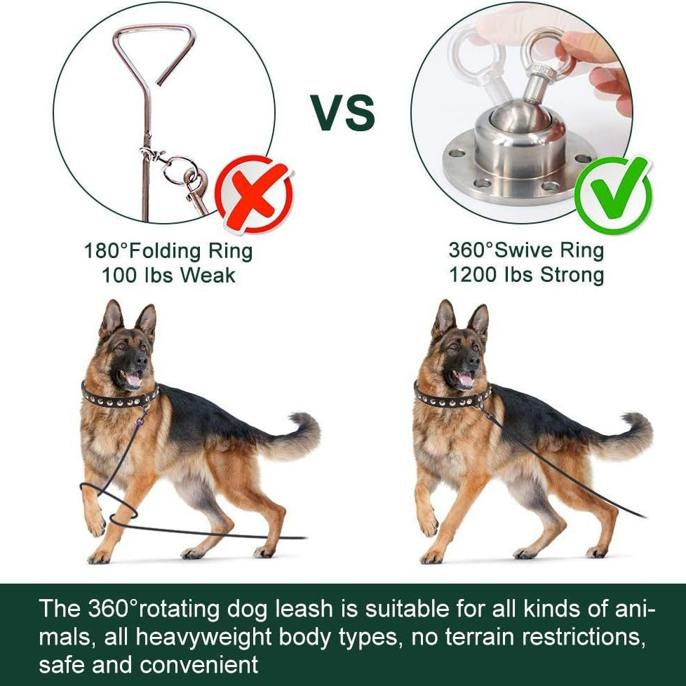 Outdoor Secure Dog Tie-Out Cable System