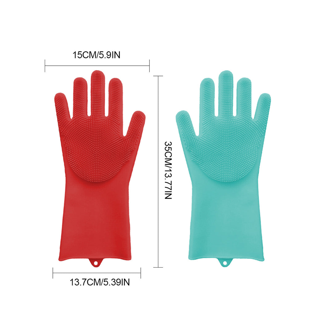 Pet Bathing Gloves Silicone Grooming Brush for Cats Dogs