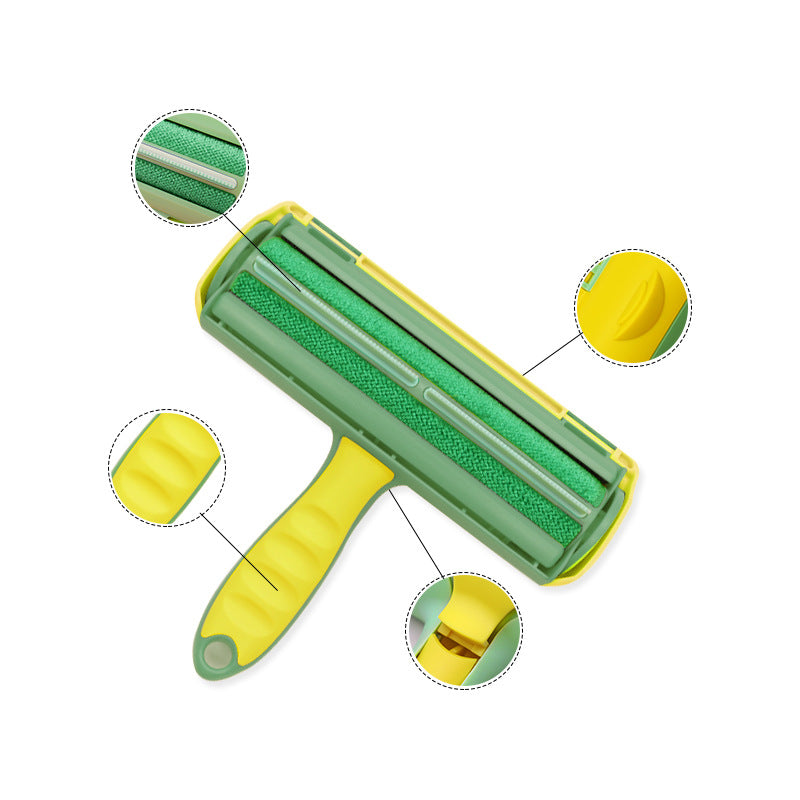 Dual-Action Pet Hair Remover Roller
