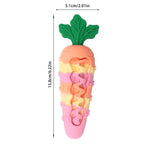 Durable Silicone Squeaky Dog Toy Carrot Shape