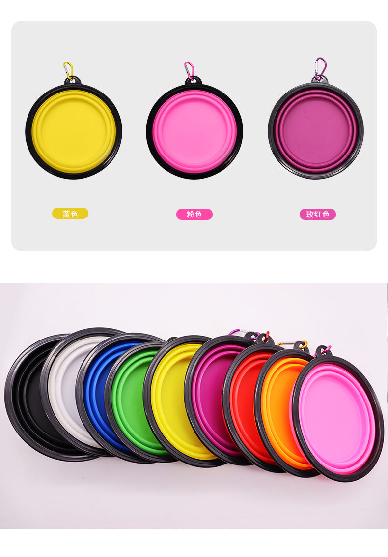 Portable Foldable Silicone Dog Bowl