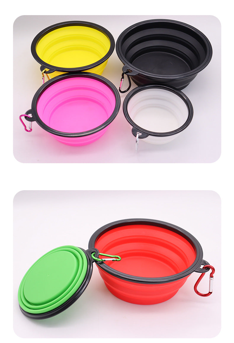 Portable Foldable Silicone Dog Bowl