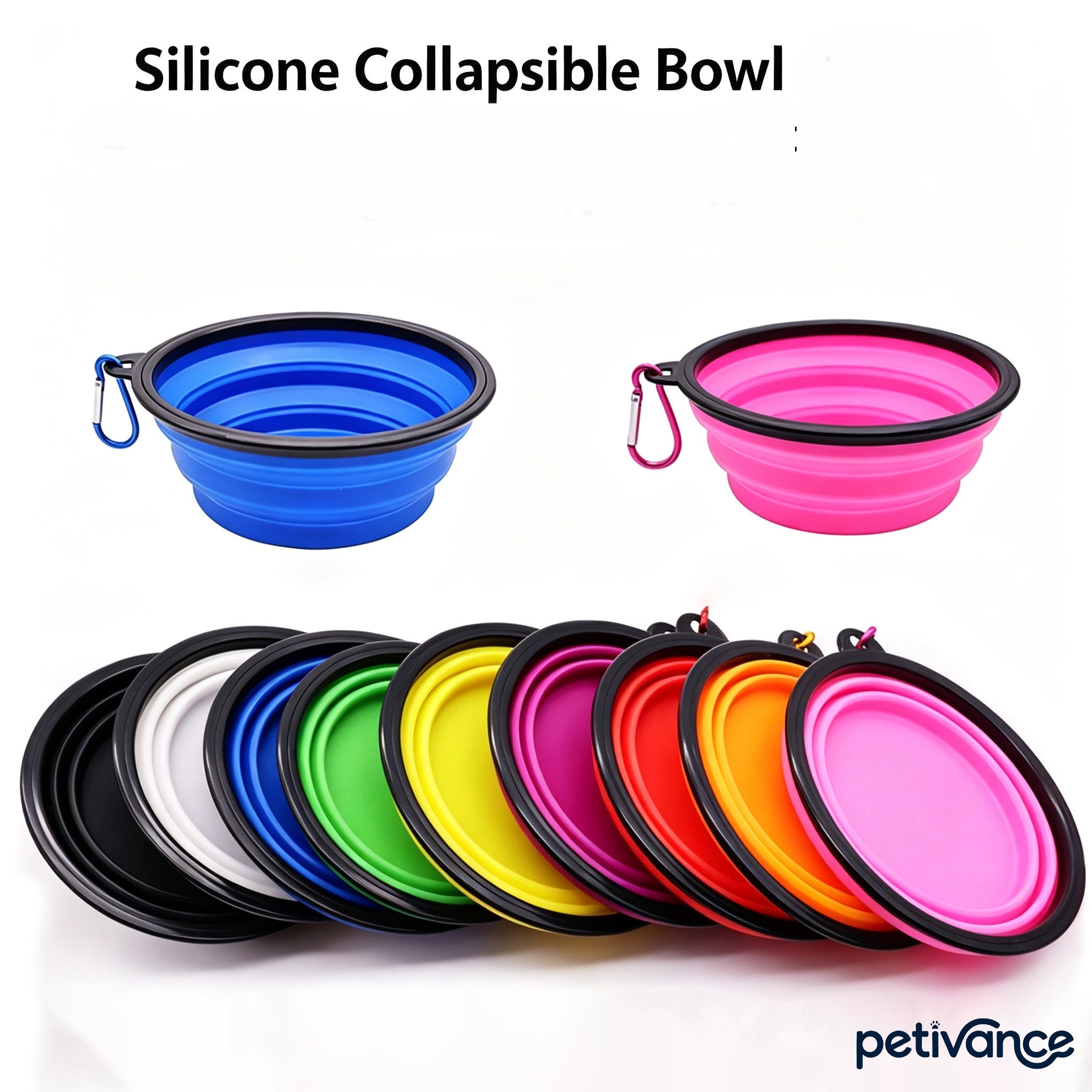 Portable Foldable Silicone Dog Bowl
