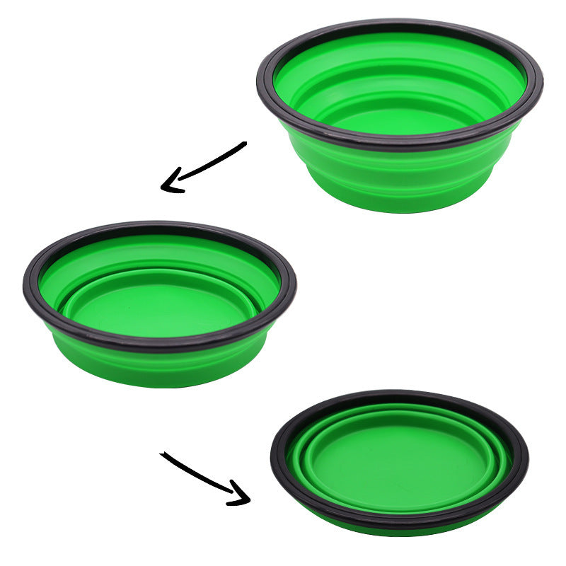 Portable Foldable Silicone Dog Bowl