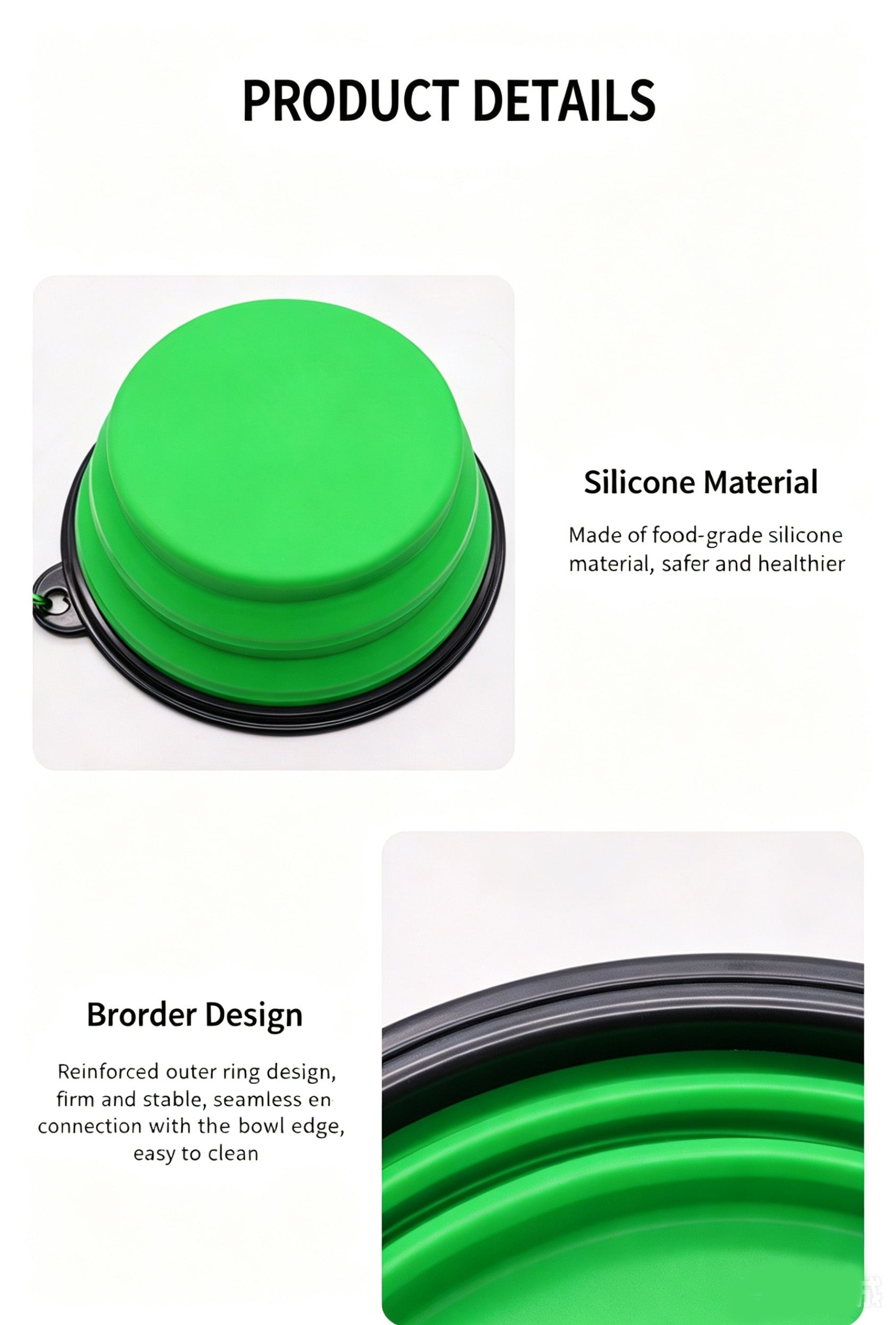 Portable Foldable Silicone Dog Bowl