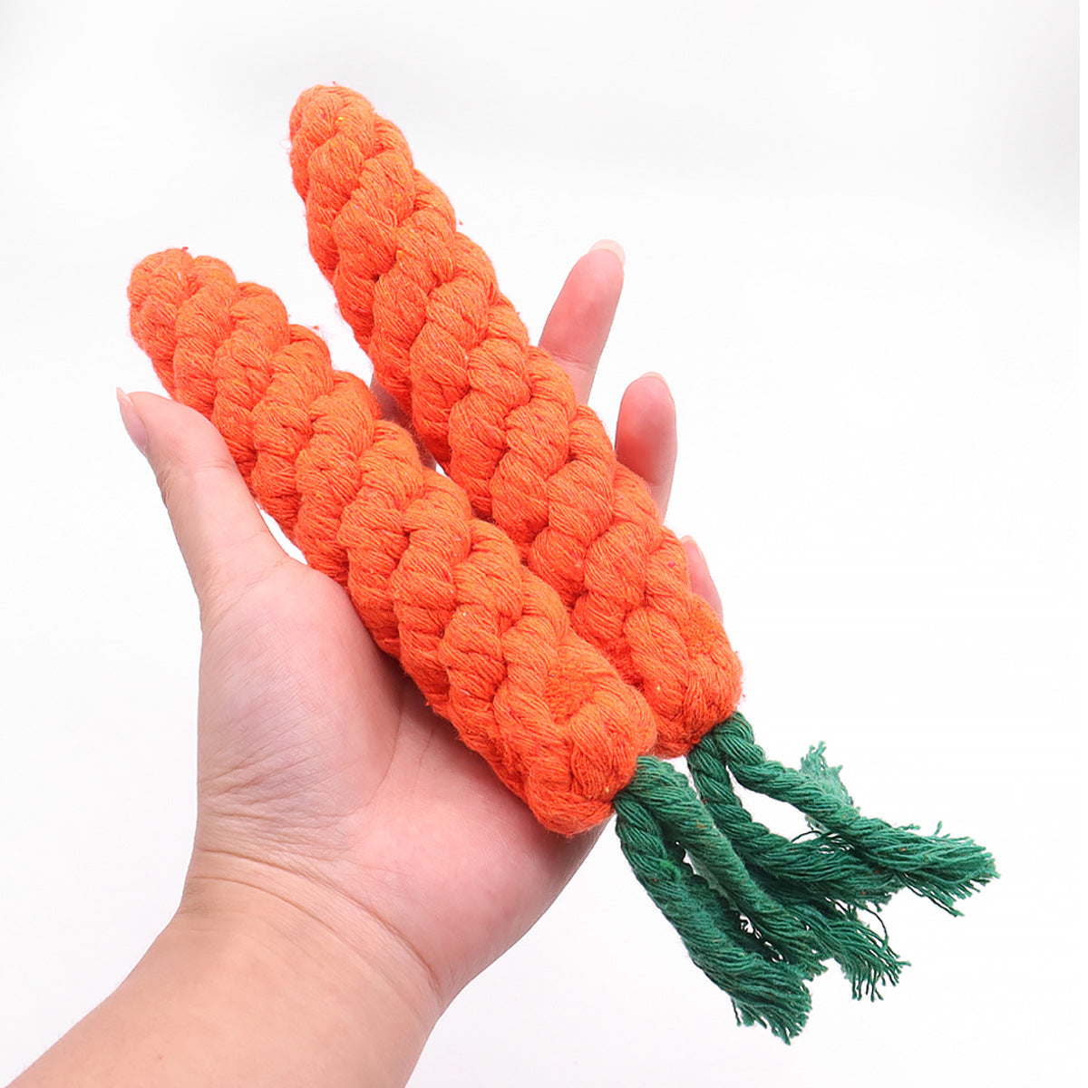 Carrot Shaped Rope Bite Resistant Teeth Cleaning Toy