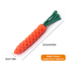 Carrot Shaped Rope Bite Resistant Teeth Cleaning Toy