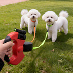 Retractable Double Dog Leash with LED Light