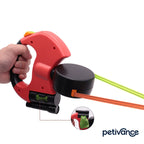 Retractable Double Dog Leash with LED Light