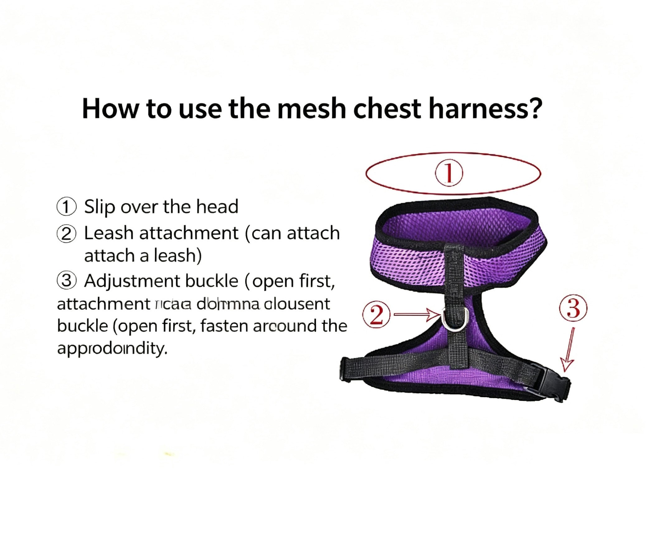 Escape-Proof Harness Leash  Breathable Pet Chest Vest
