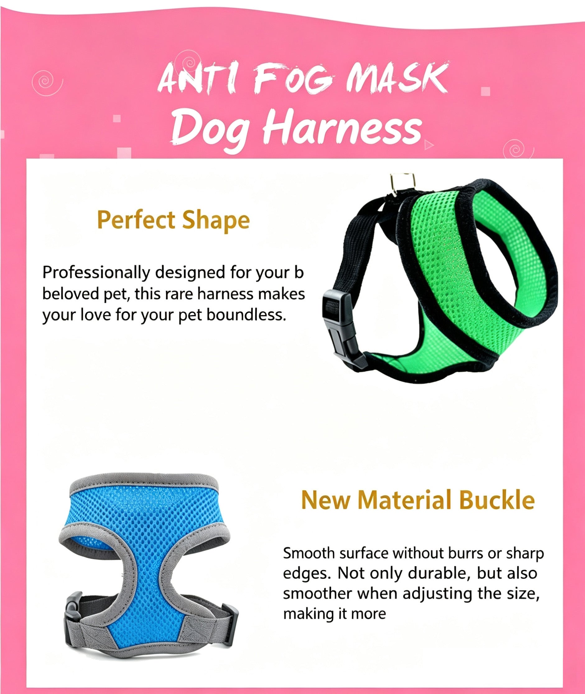 Escape-Proof Harness Leash  Breathable Pet Chest Vest