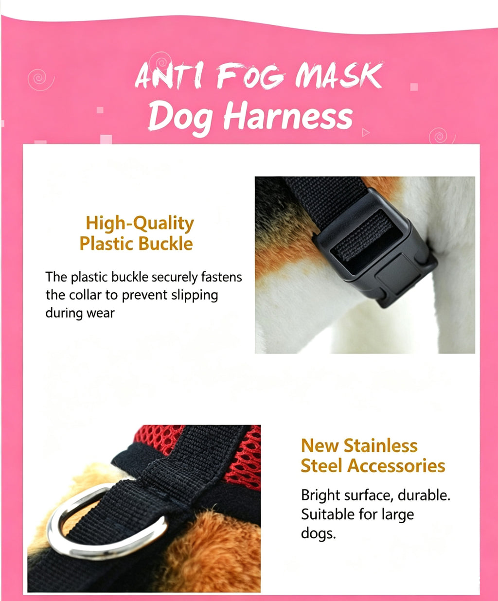 Escape-Proof Harness Leash  Breathable Pet Chest Vest