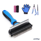 Pet Grooming Tool Kit  Deshedding Brush Hair Remover Glove Set