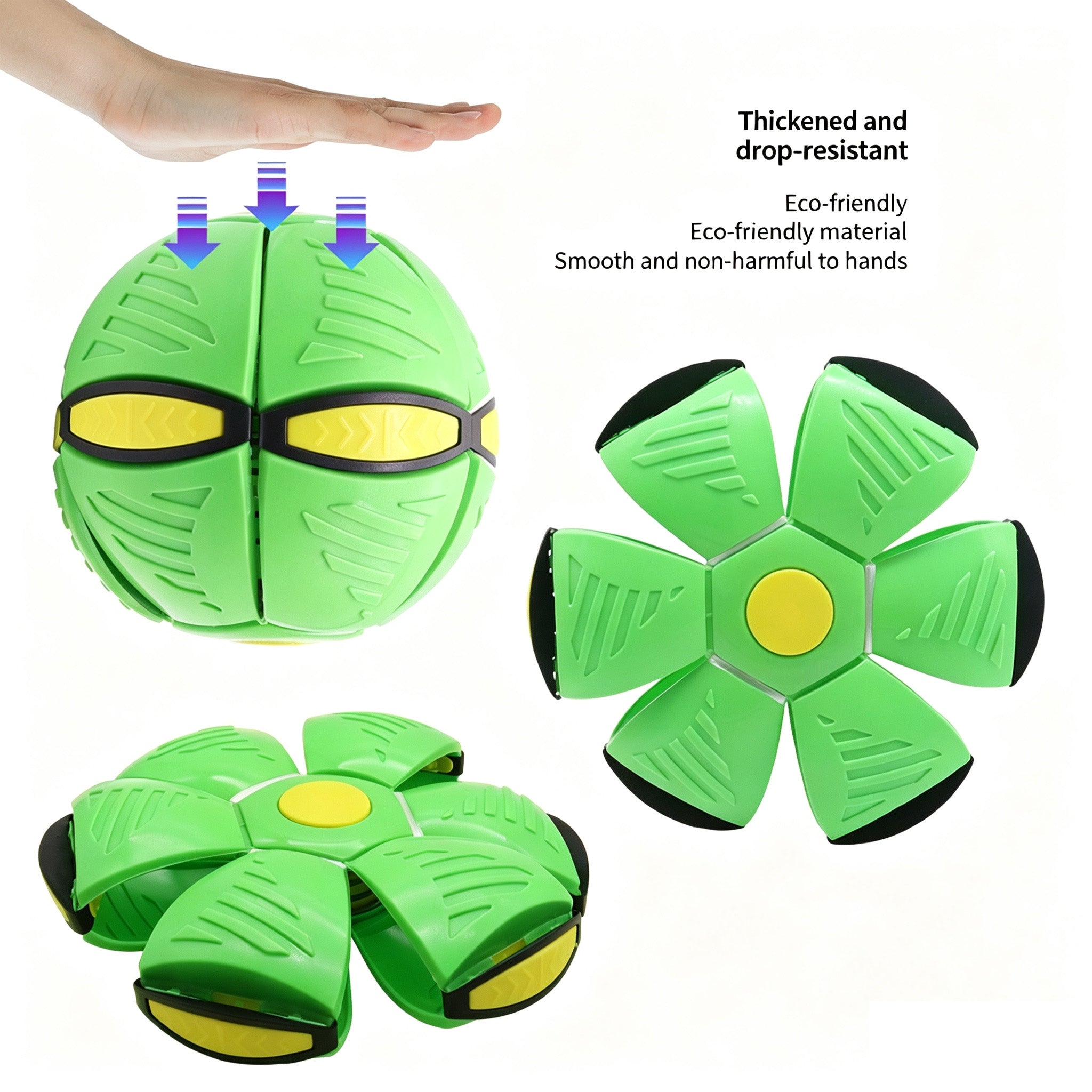 Bite Resilient Luminous Deformable Flying Saucer Dog Ball