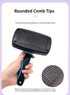 Pet Pin Brush Deshedding Fluffing Grooming Comb
