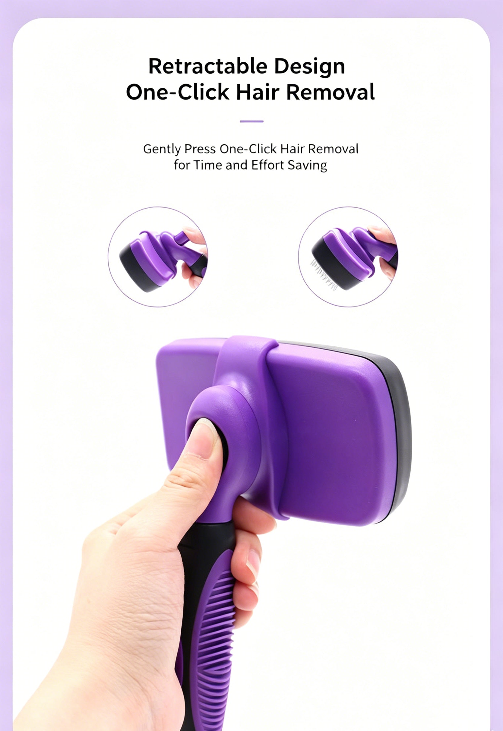Pet Pin Brush Deshedding Fluffing Grooming Comb