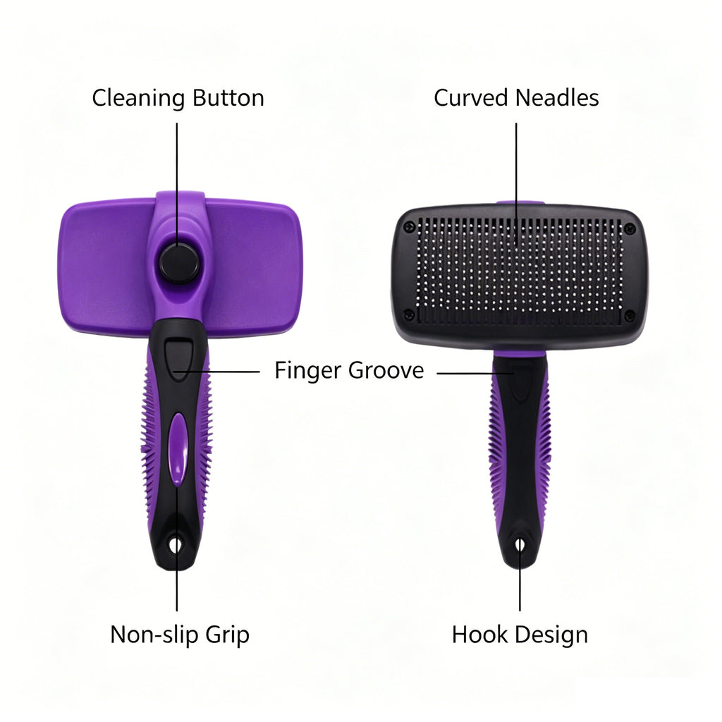 Pet Pin Brush Deshedding Fluffing Grooming Comb