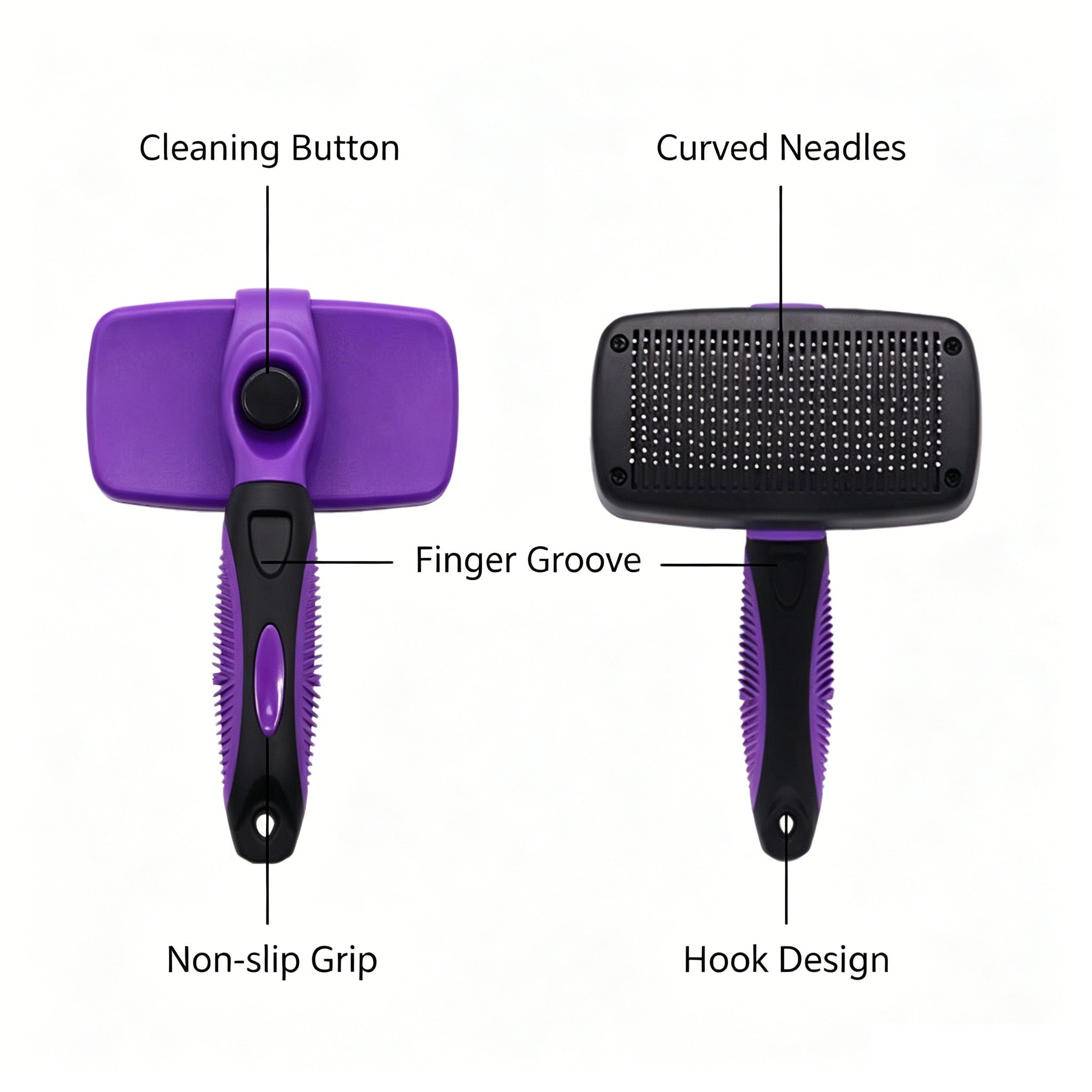 Pet Pin Brush Deshedding Fluffing Grooming Comb