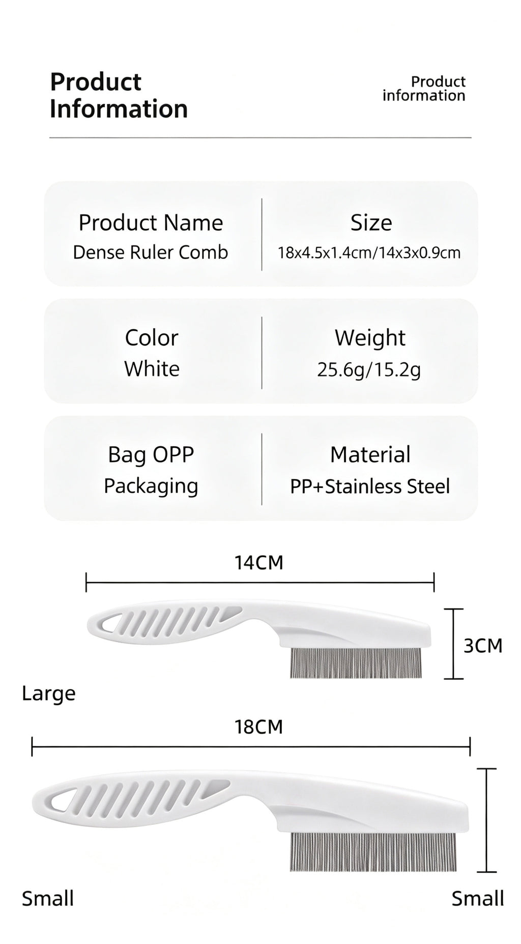 Pet Comb Hair Grooming Tool