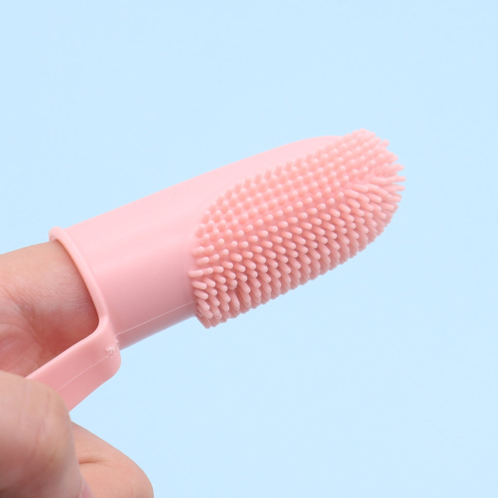 Silicone Double Finger Pet Toothbrush Teeth Cleaning