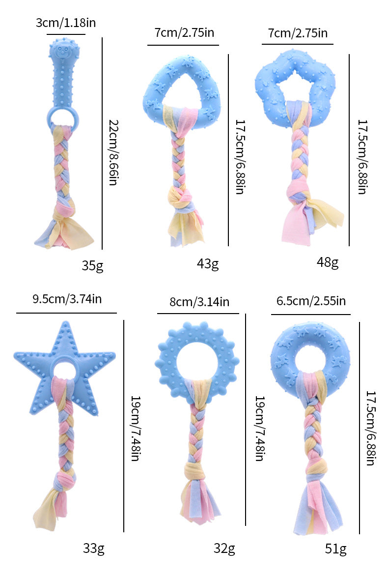 Pet Rope Knot Tear Resistant Fabric Chew Toy