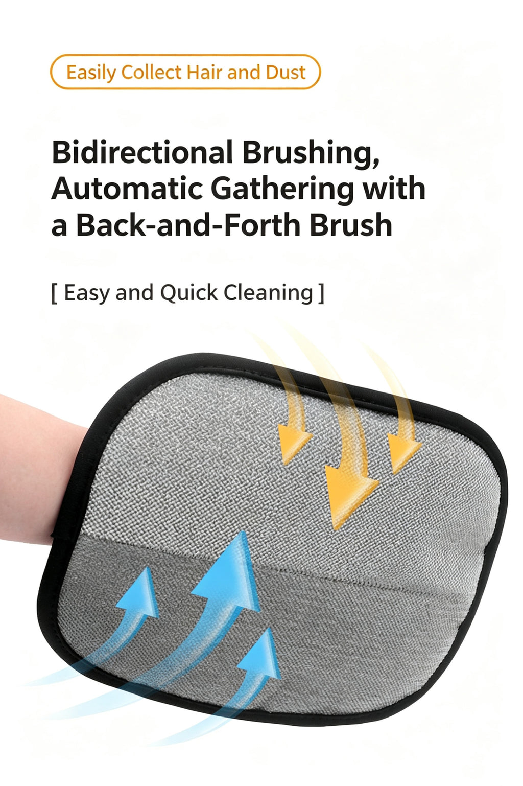 Static Lint Removal Gloves Cat Hair Brush Lint Remover