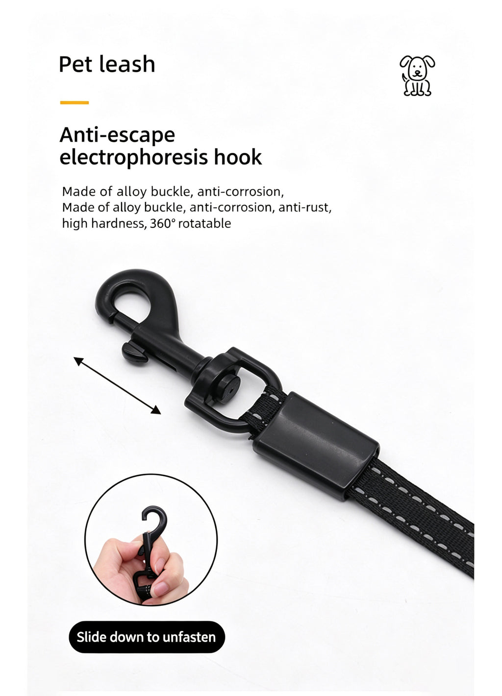 Retractable Dog Leash Anti-Pull Comfort Grip Walking Strap
