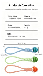 Rope Treat Dispensing Ball Bite Resistant