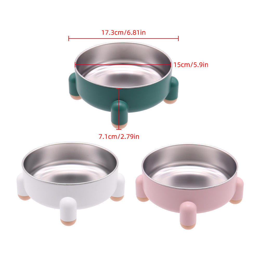Non-Slip Elevated Stainless Steel Pet Feeding  Bowl