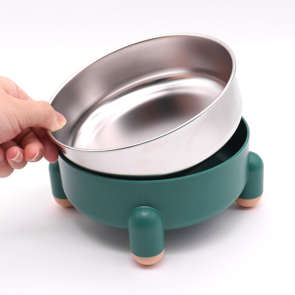 Non-Slip Elevated Stainless Steel Pet Feeding  Bowl
