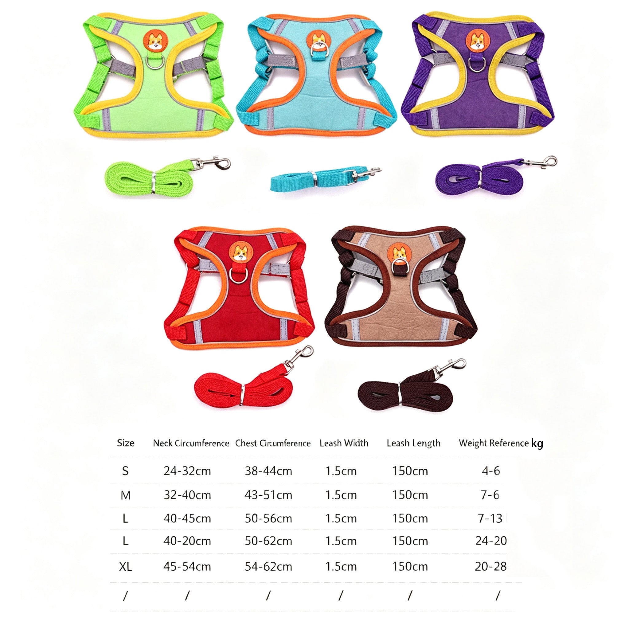 Dog Harness with Leash Set