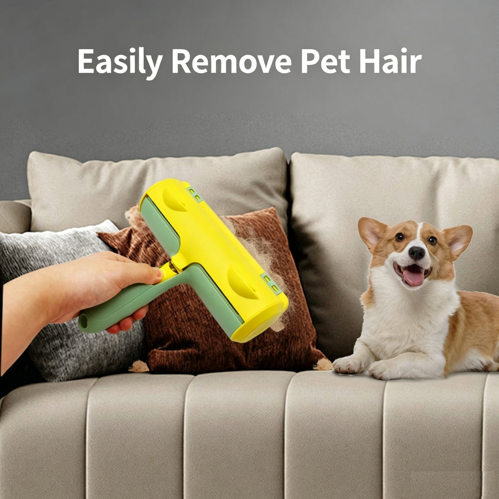 Dual-Action Pet Hair Remover Roller