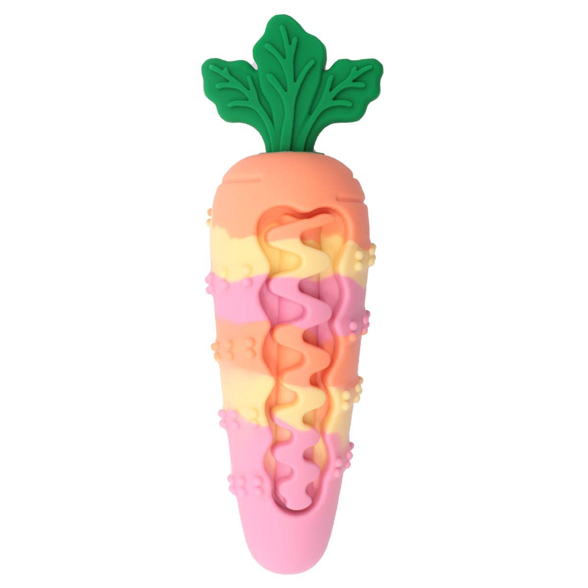 Durable Silicone Squeaky Dog Toy Carrot Shape